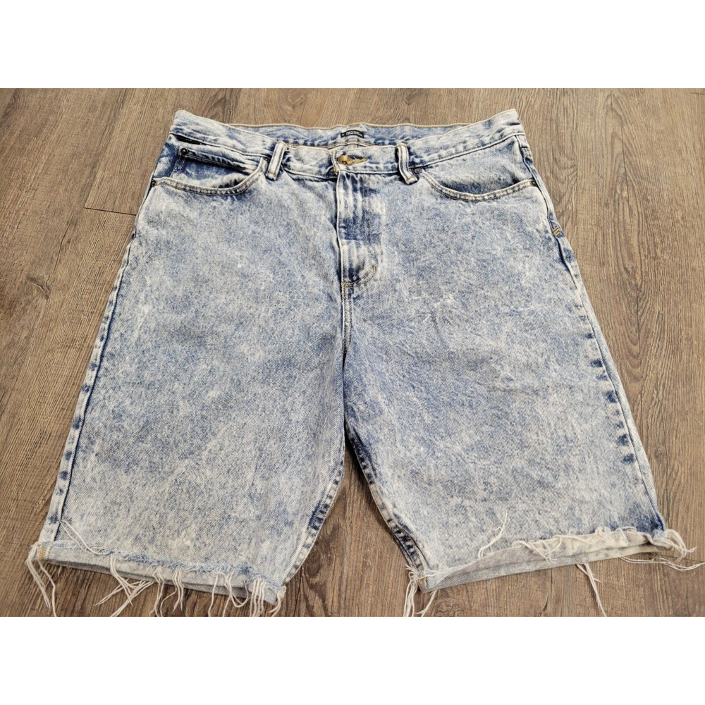 BDG Jean Shorts Size 36 Blue Denim Acid Wash Slim Cut-Off Pockets Mens Jorts